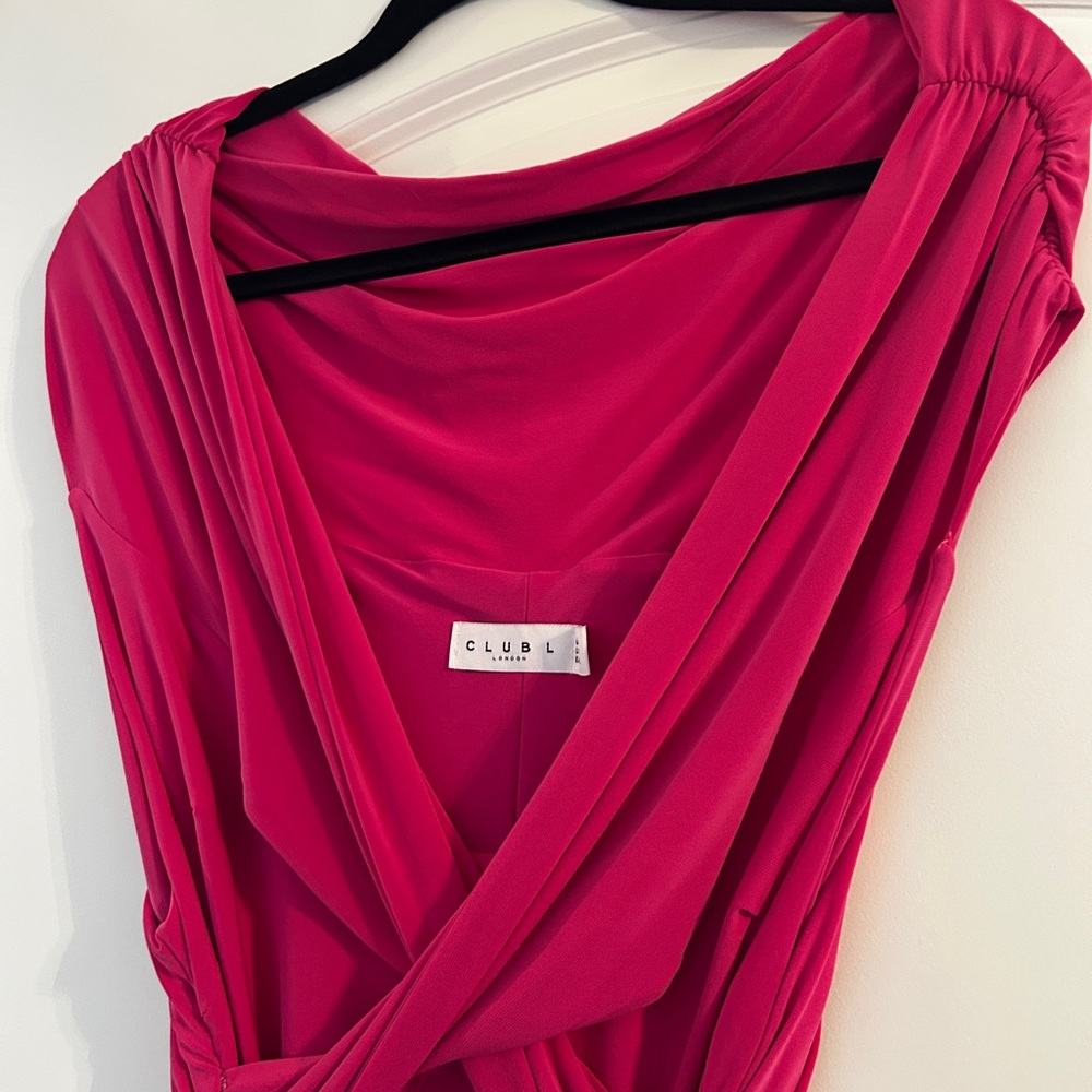 Club L London Fuchsia Strapless Dress - Picture 3 of 4
